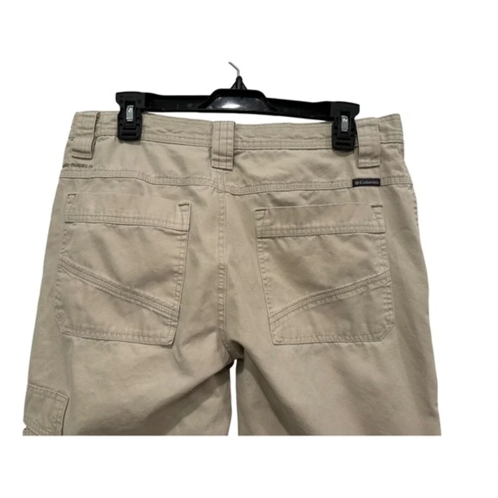 Columbia Mens Tan Cotton Hiking Canvas Utility Carpenter Pants 32x32 Omni-Shield